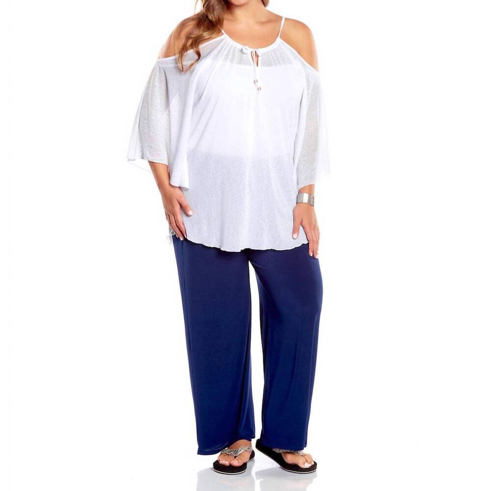 NEW ALWAYS FOR ME flirty plus size cover up dress in white